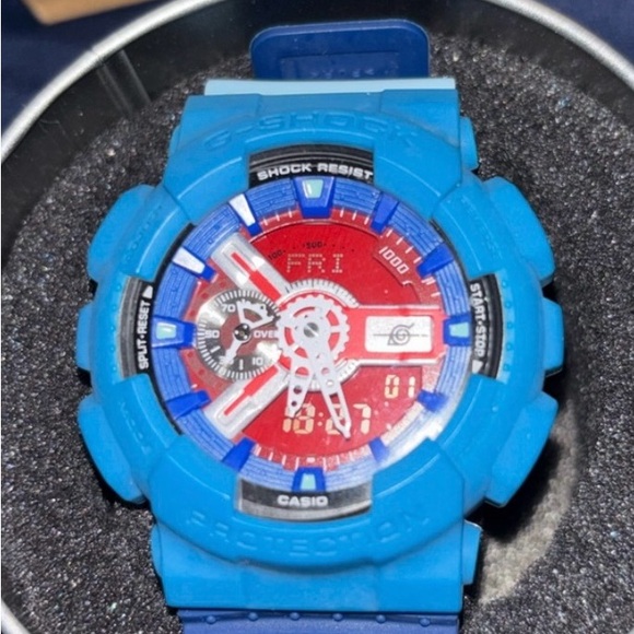 RARE Casio G-Shock Watch NARUTO Collab Blue & Red Colorway BRAND NEW